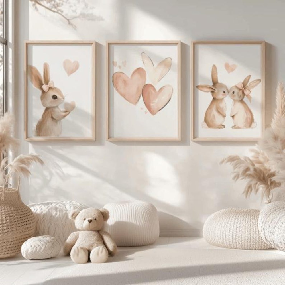 Affiche de lapin sans cadre, d - Heavy Equipment Background avis et prix