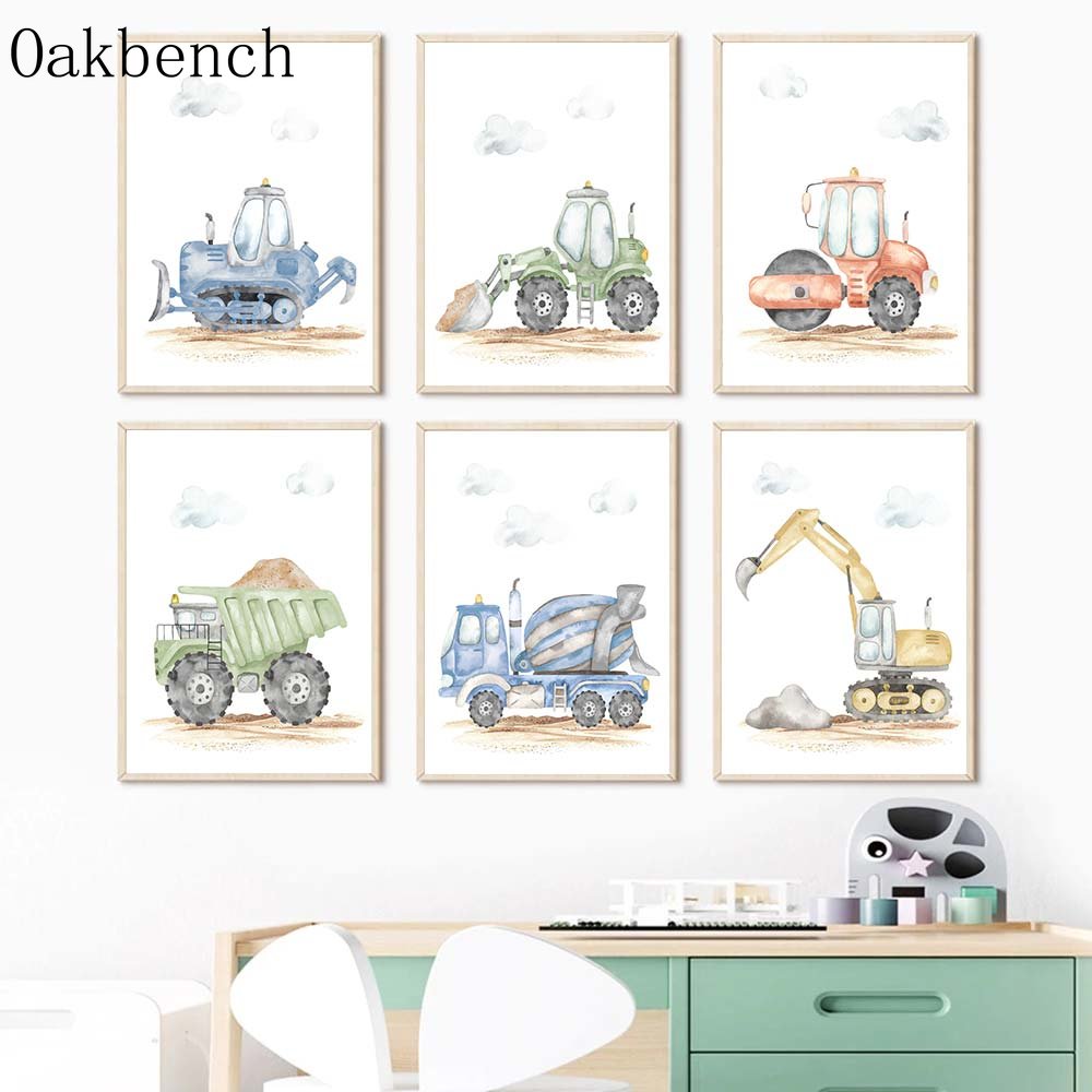 Affiche en toile de voitures j - Heavy Equipment Background avis et prix