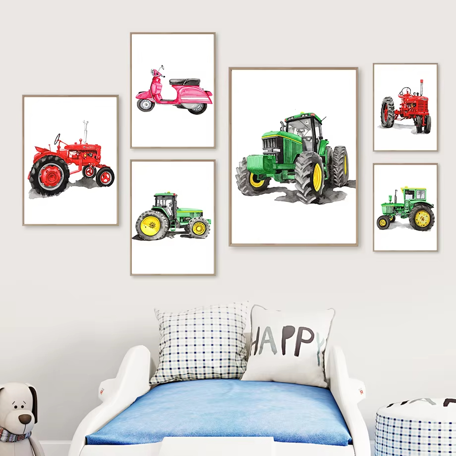 Peinture sur toile de pelle mé - Heavy Equipment Background avis et prix