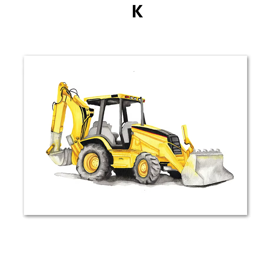 Peinture sur toile de pelle mé - Heavy Equipment Background avis et prix